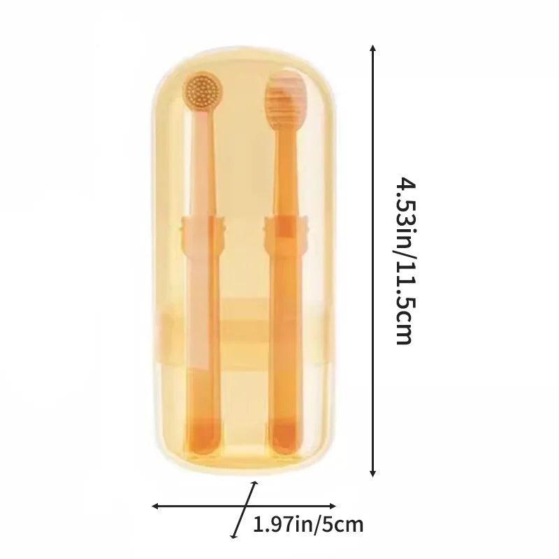 Revitalize Your Pet's Smile: 2Pcs Silicone Toothbrush & Tongue Scraper for Ultimate Oral Care and Massage