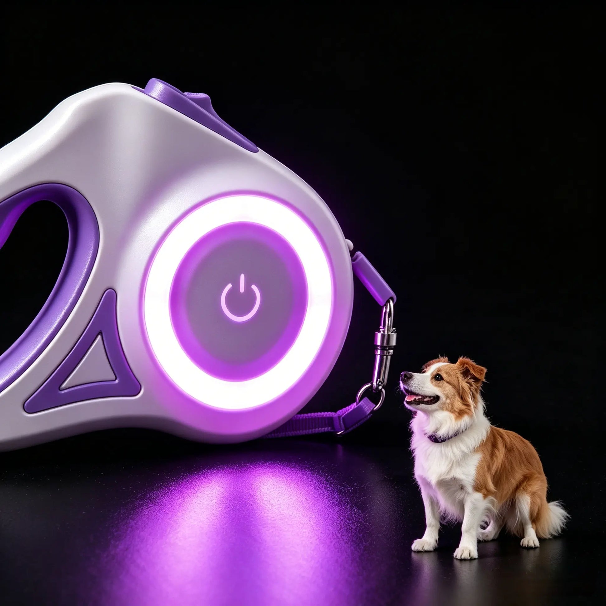 Illuminate Your Night Walks with the Pawzseek LED Retractable Dog Leash - A Must-Have for Safe Evening Strolls!