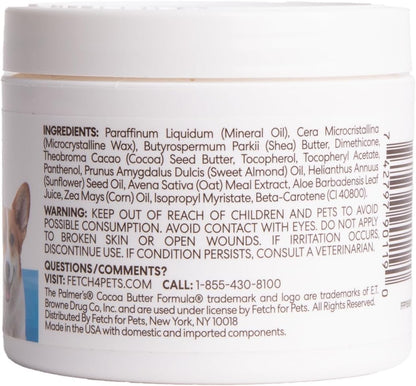 for Pets Cocoa Butter Paw Pad and Nose Balm for Dogs, Fragrance Free Dog Skin Soother with Vitamin E for Dry Paws and Noses, Plant Based Formula, 3.5 Oz