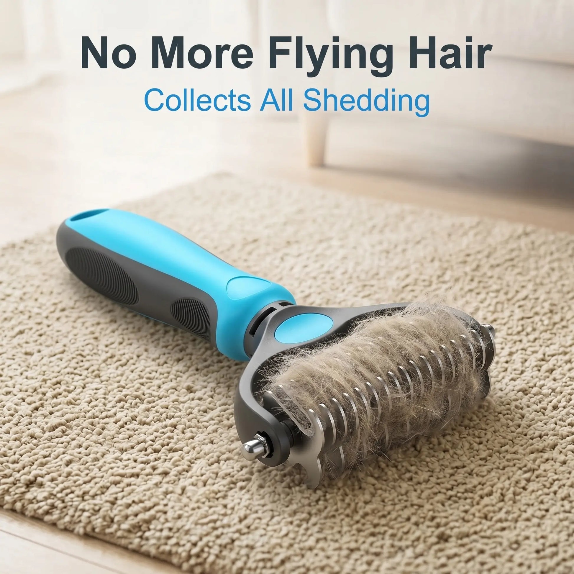 Universal Pet Detangling Comb: The Essential Double-Sided Grooming Tool for Dogs & Cats - Effortlessly Remove Shedding Hair and Keep Coats Healthy!