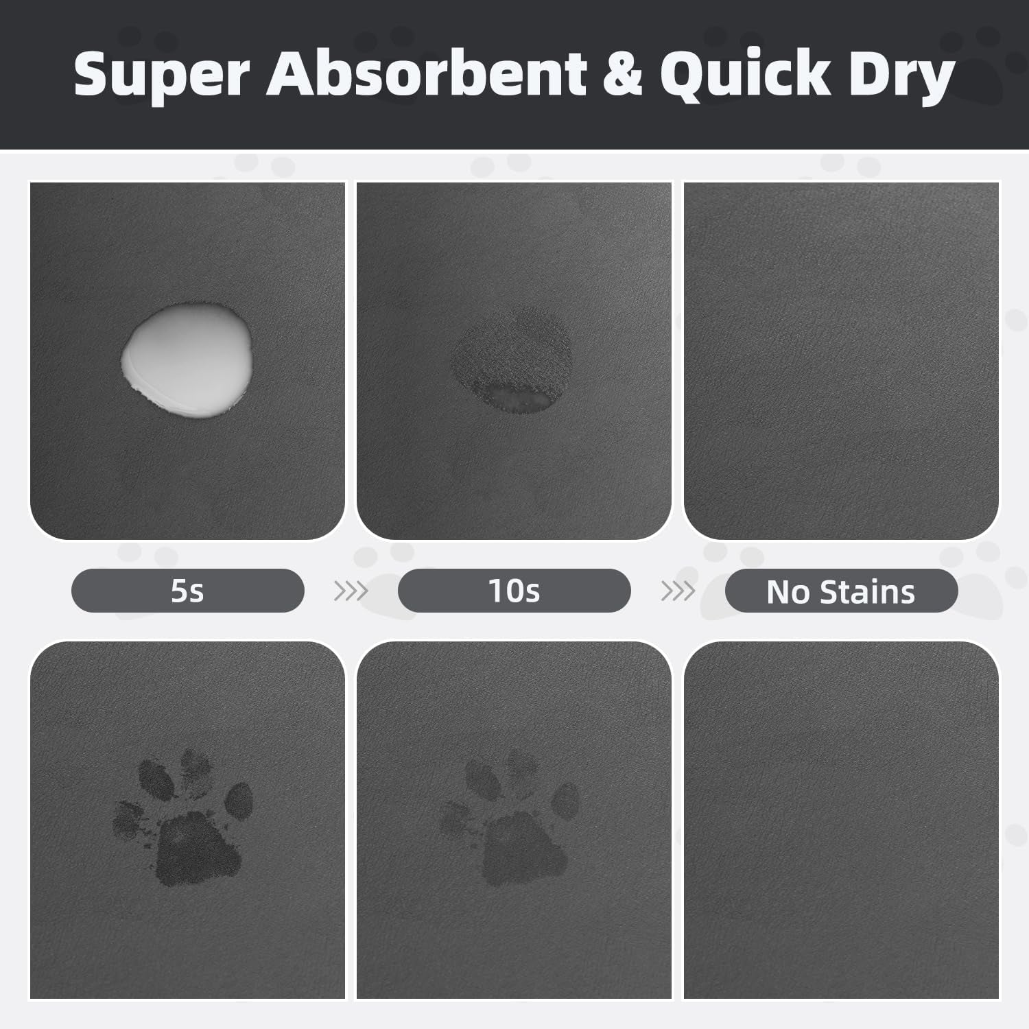 Pet Feeding Mat-Absorbent Dog Mat for Food and Water Bowl-No Stains Easy Clean Dog Food Mat-Quick Dry Water Dispenser-Puppy Supplies Accessories