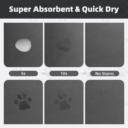 Pet Feeding Mat-Absorbent Dog Mat for Food and Water Bowl-No Stains Easy Clean Dog Food Mat-Quick Dry Water Dispenser-Puppy Supplies Accessories